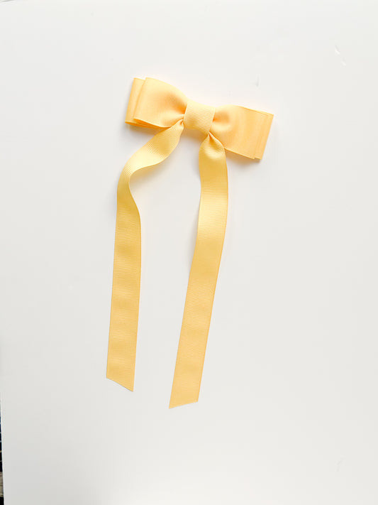 Banana Yellow  solid grosgrain ribbon bows