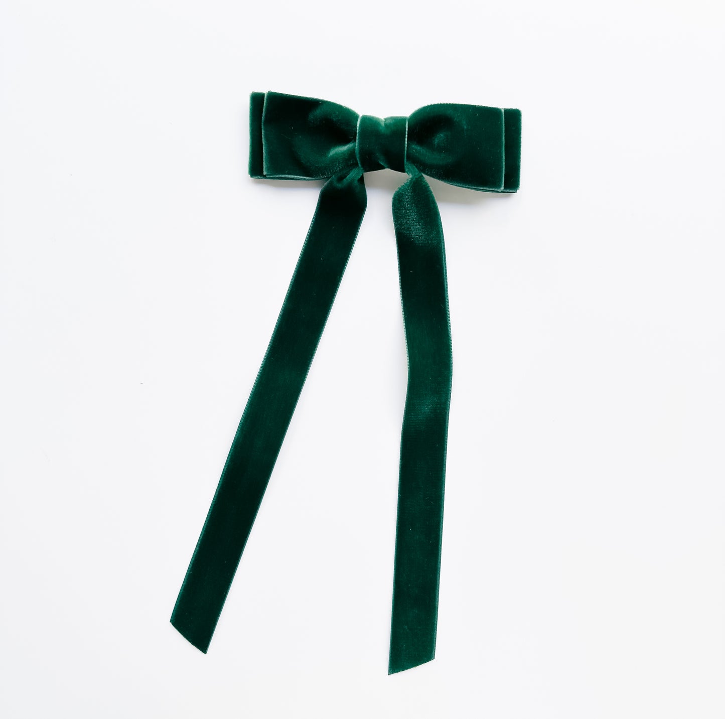 Evergreen velvet hair bow