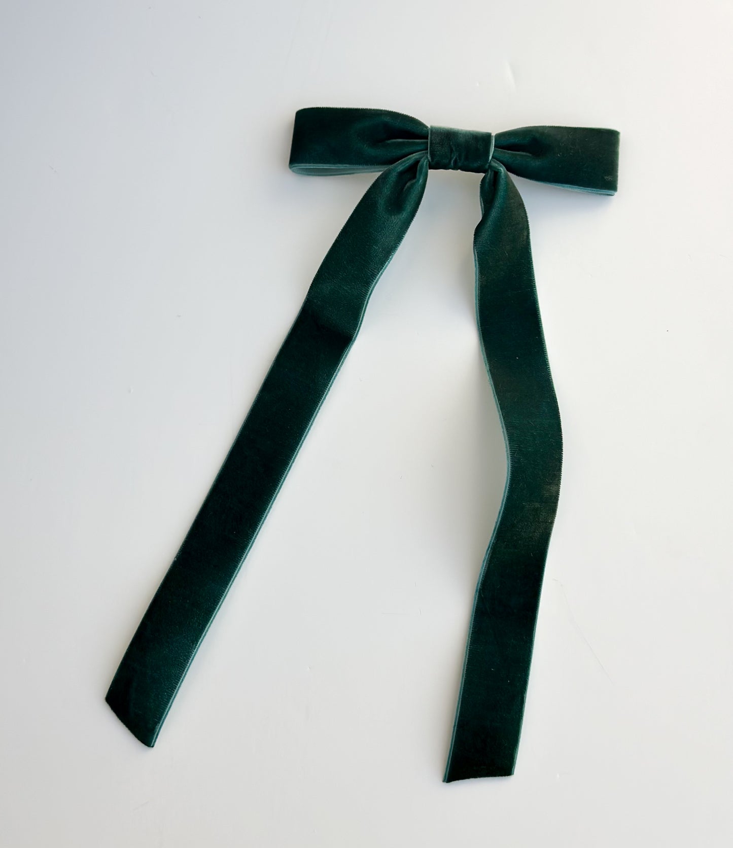 Hunter Green  1”  velvet hair bow