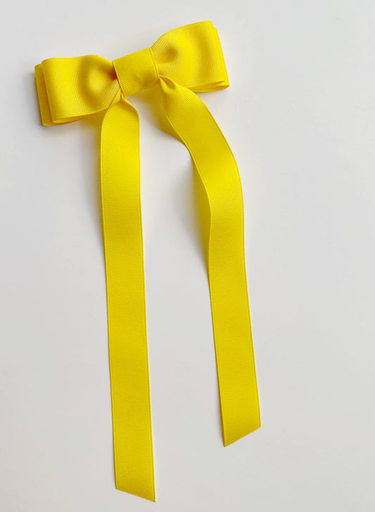 Yellow HB solid grosgrain ribbon bows