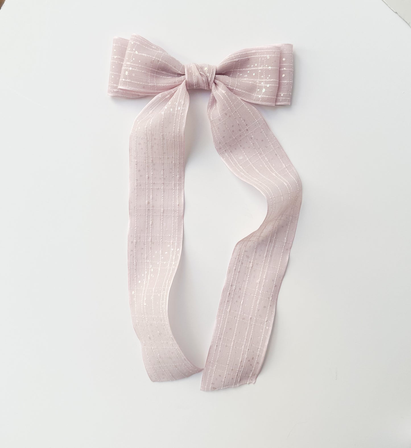 Vintage rose sheer fabric  bows