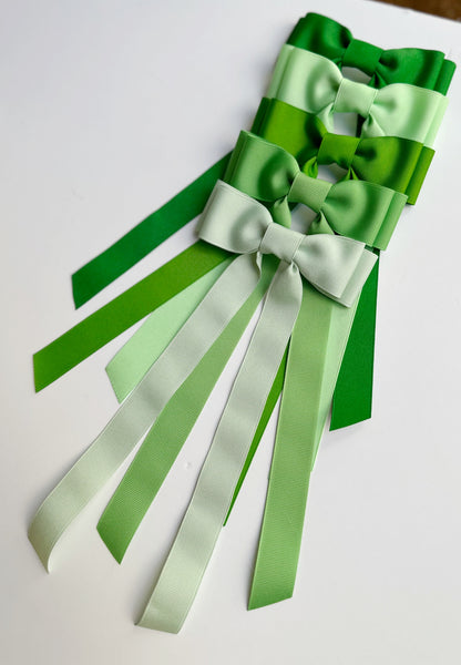 Leaf solid grosgrain ribbon bows