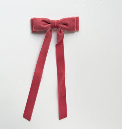 Alt Rose velvet hair bow