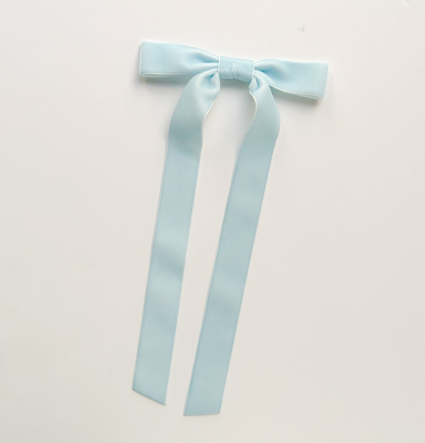 Frosty Blue  1”  velvet hair bow