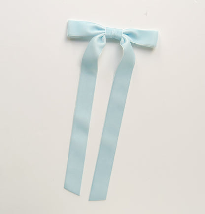 Frosty Blue  1”  velvet hair bow