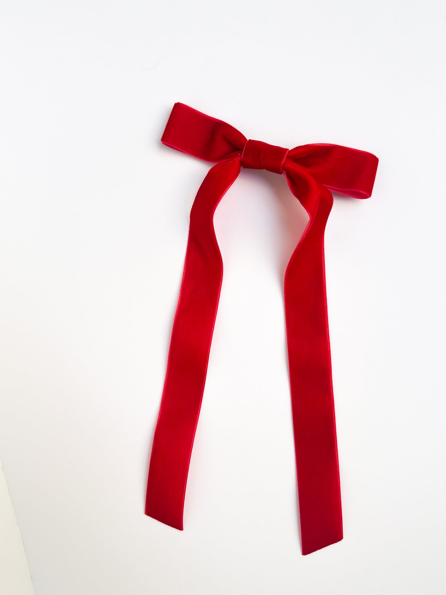 Red 1”  velvet hair bow