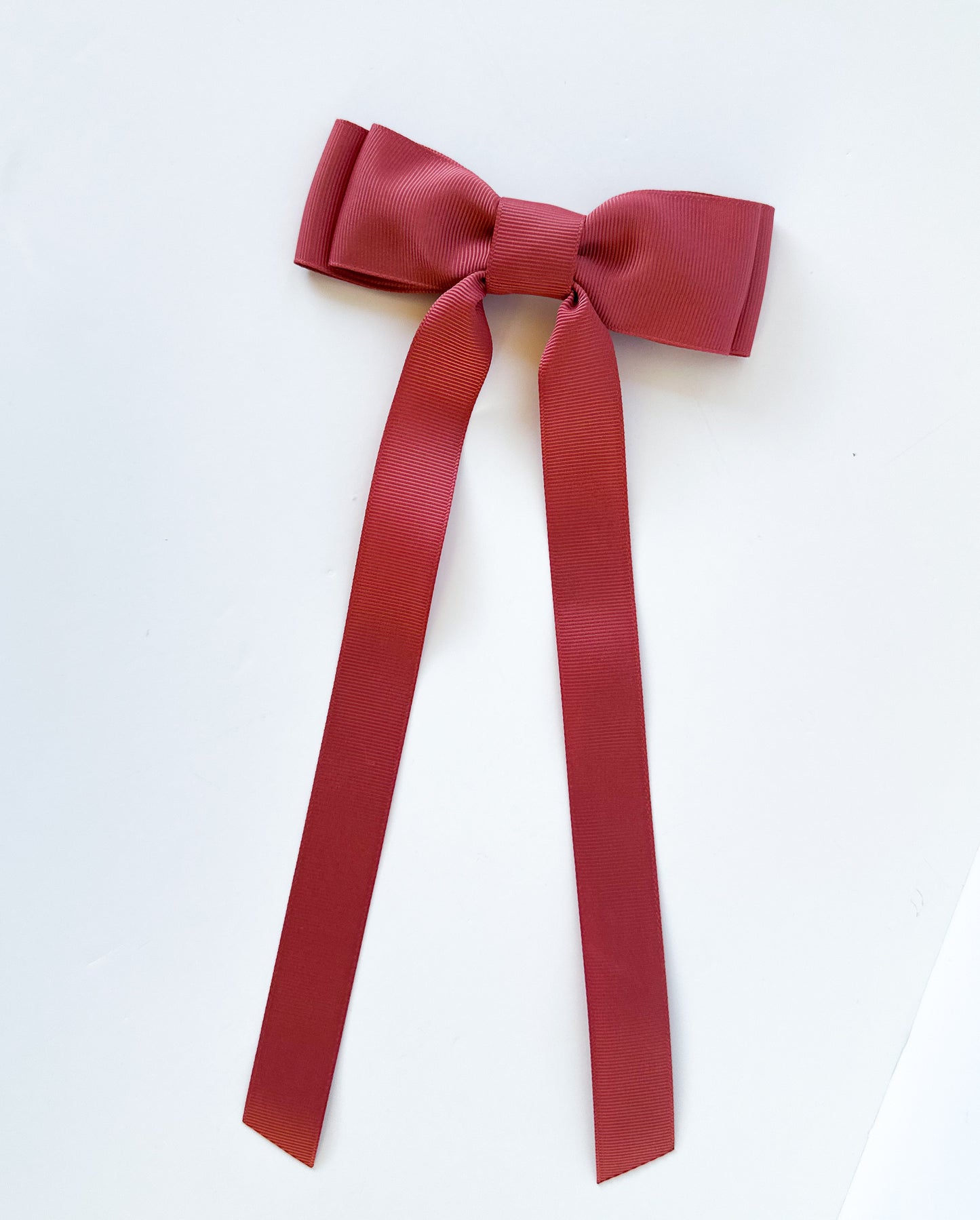 Rosy Mauve solid grosgrain ribbon bows