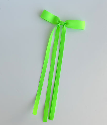 Neon light Green Small grosgrain multi ribbon bows