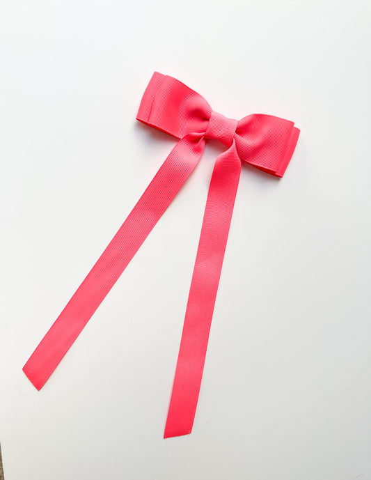 Passion Fruit solid grosgrain ribbon bows