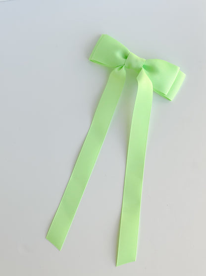 Soft Green solid grosgrain ribbon bows