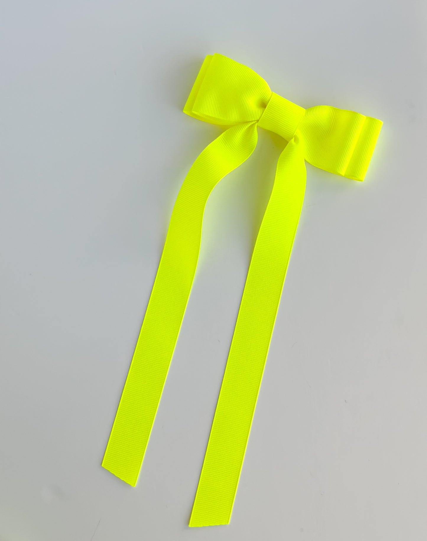 Neon Yellow solid grosgrain ribbon bows