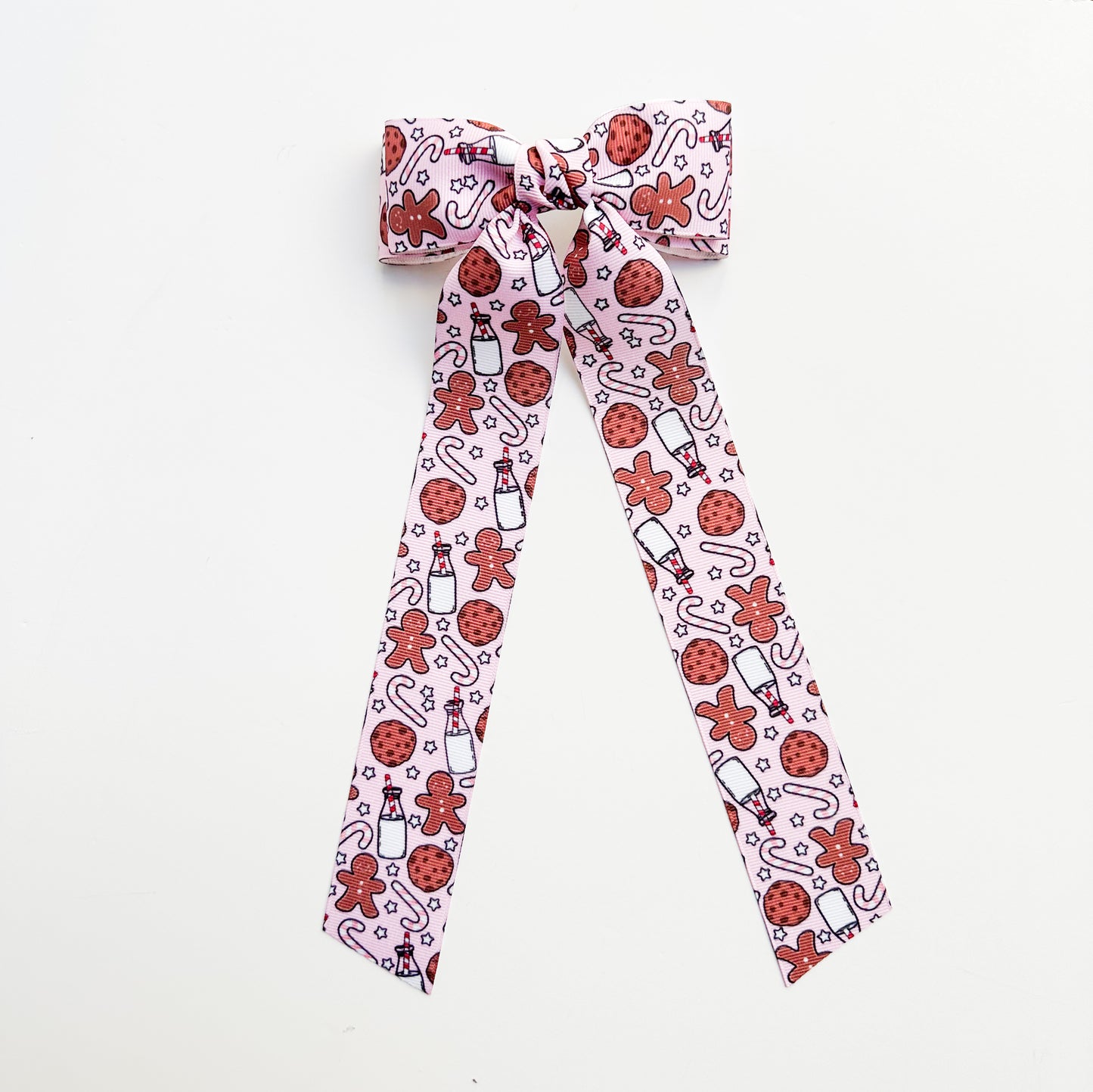 Milk and Cookies Printed Grosgrain Ribbon Bow