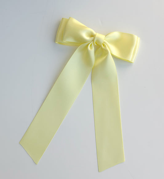 Baby Maize Satin Hair Bow , short length