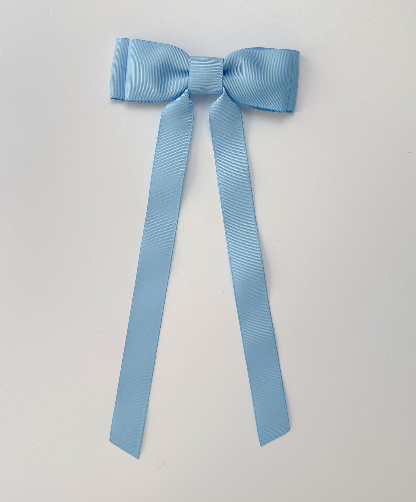 Blue mist solid grosgrain ribbon bows