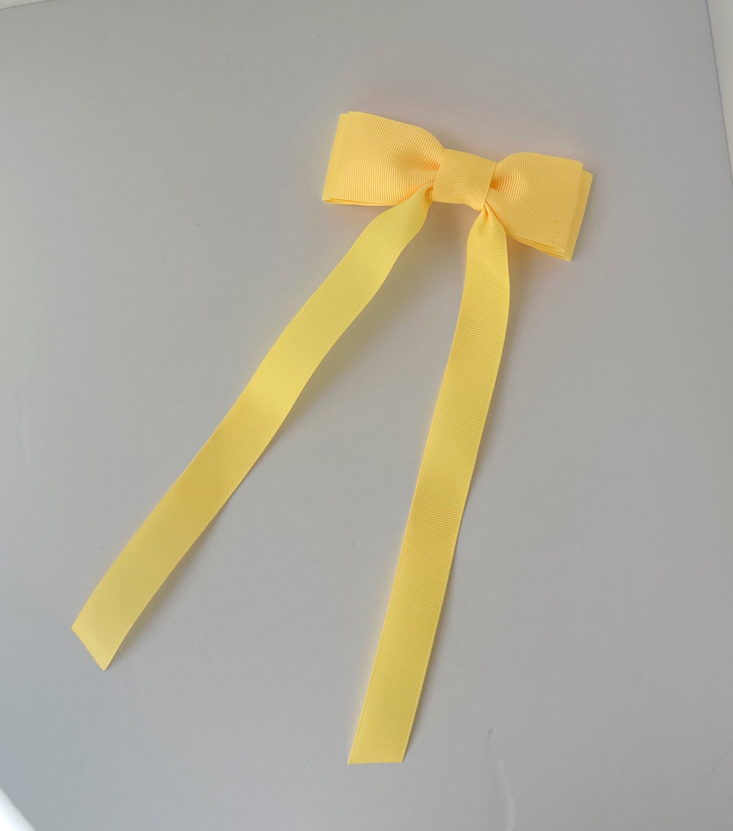 Buttercream solid grosgrain ribbon bows