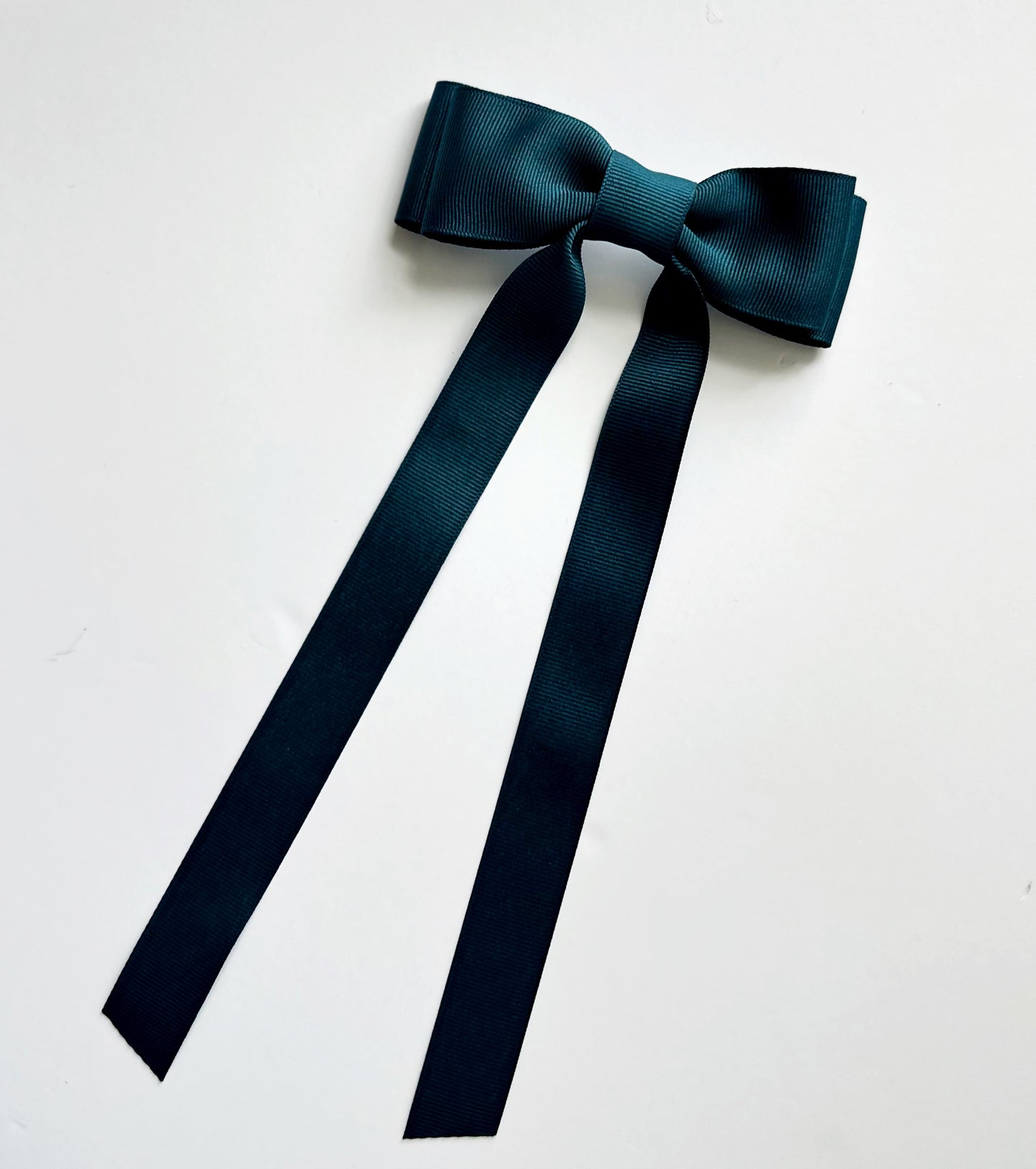 Peacock solid grosgrain ribbon bows