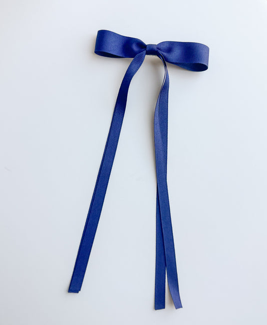 Light Navy Small grosgrain multi ribbon bows