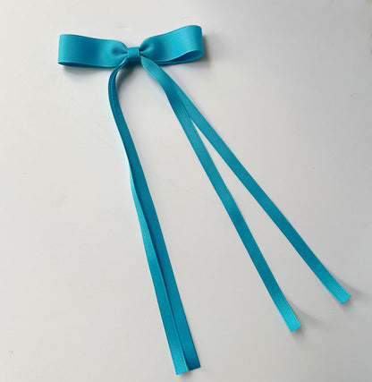 Tropics Blue Small grosgrain multi ribbon bows