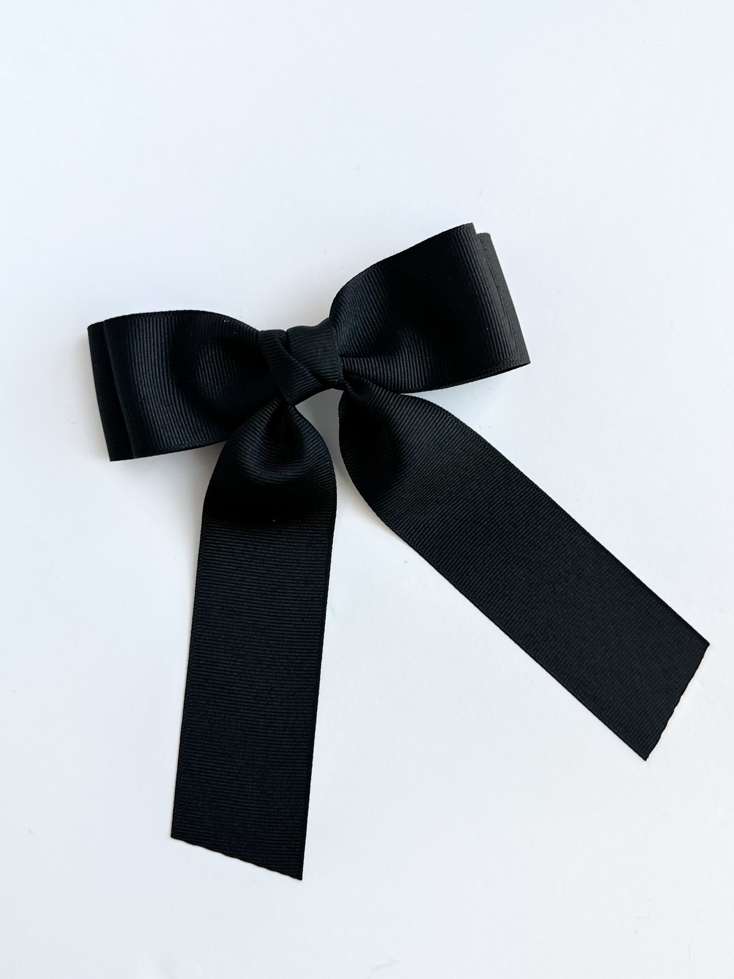 Black Small solid grosgrain ribbon bows