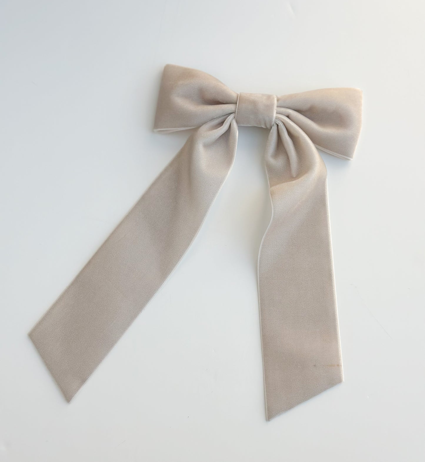 Taupe Large Velvet Hair Bow