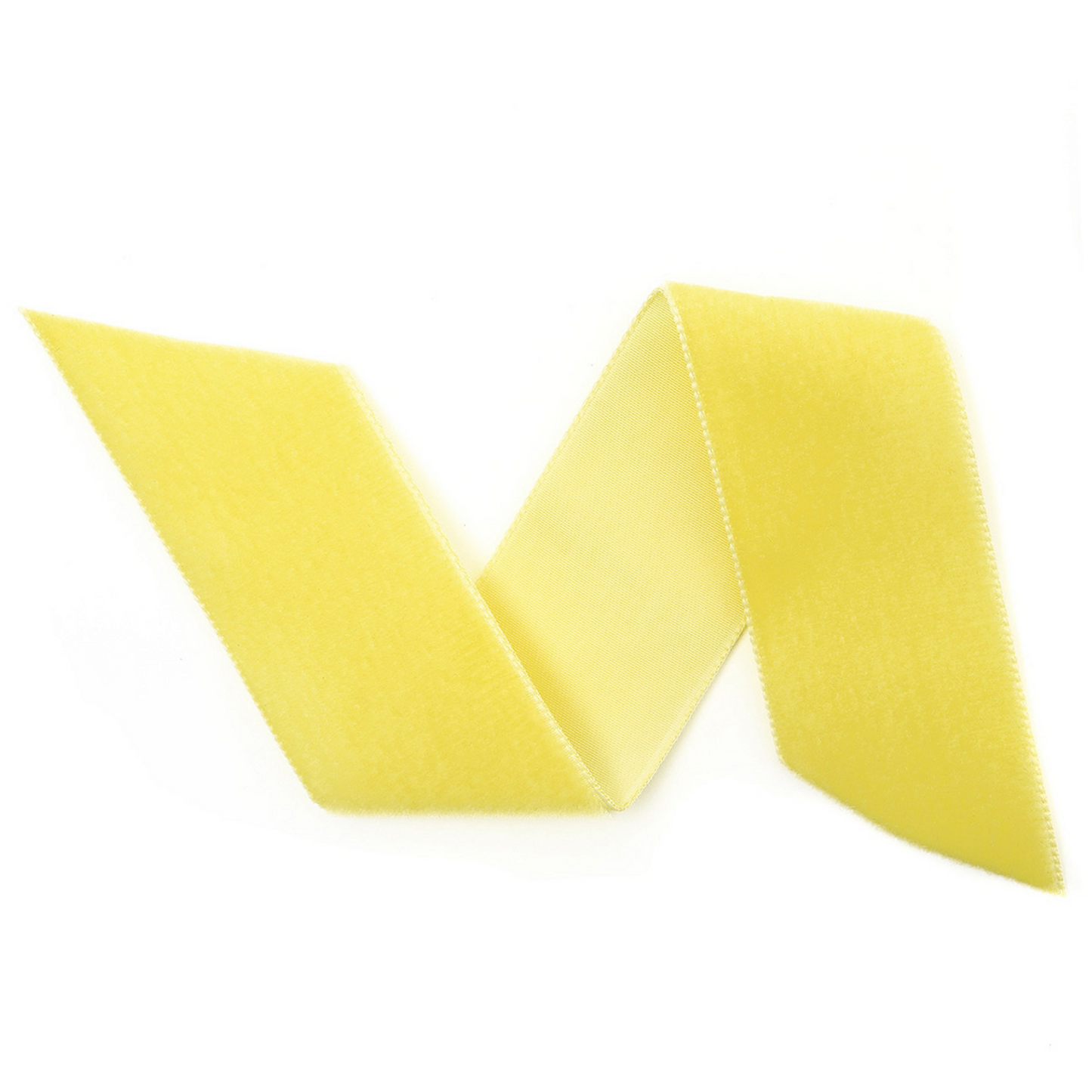 Light yellow velvet hair bow