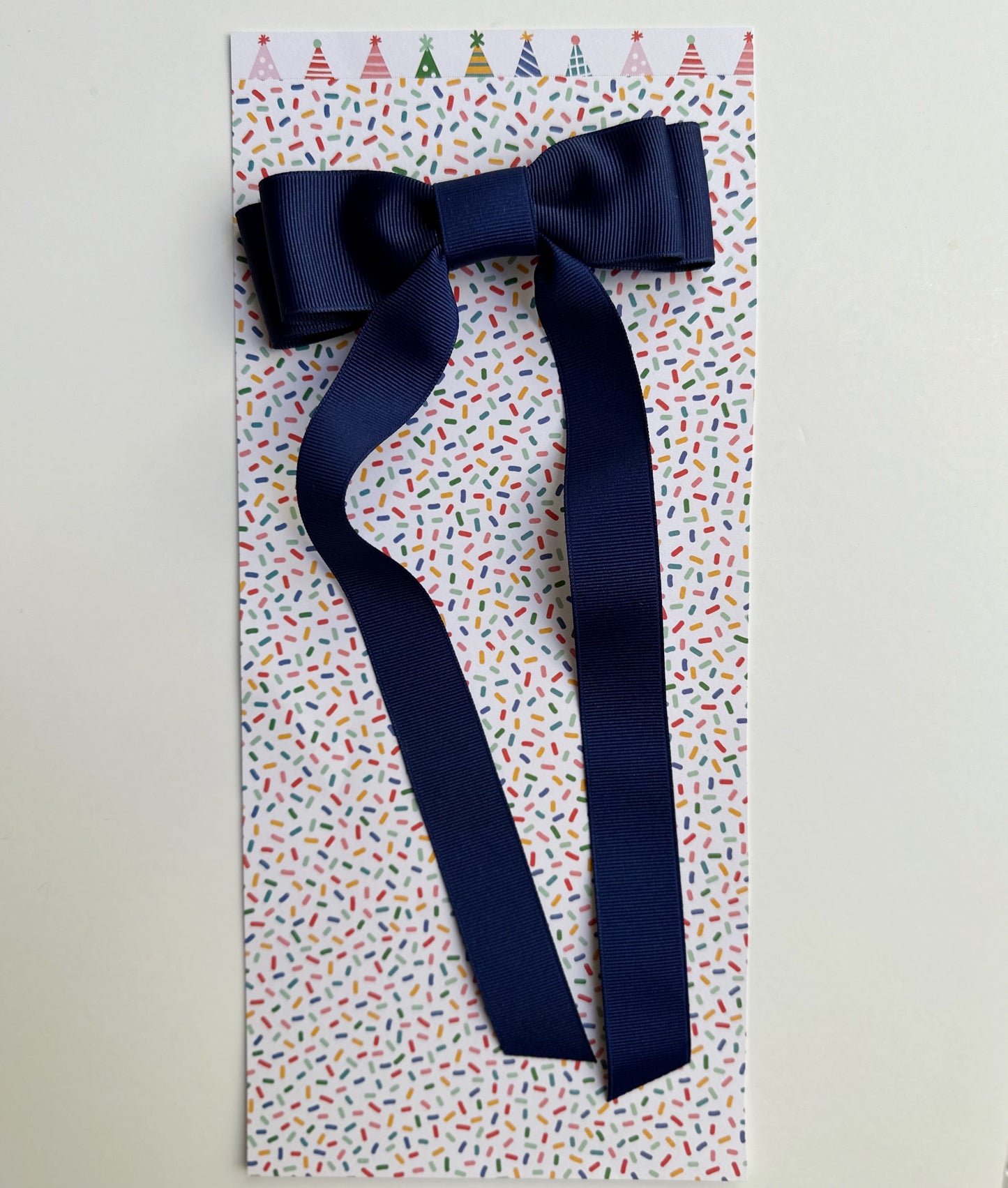 Navy Blue solid grosgrain ribbon bows