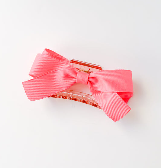 Pink 3 inch Bow Claw Clip