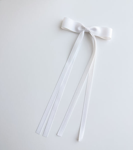 White Small grosgrain multi ribbon bows