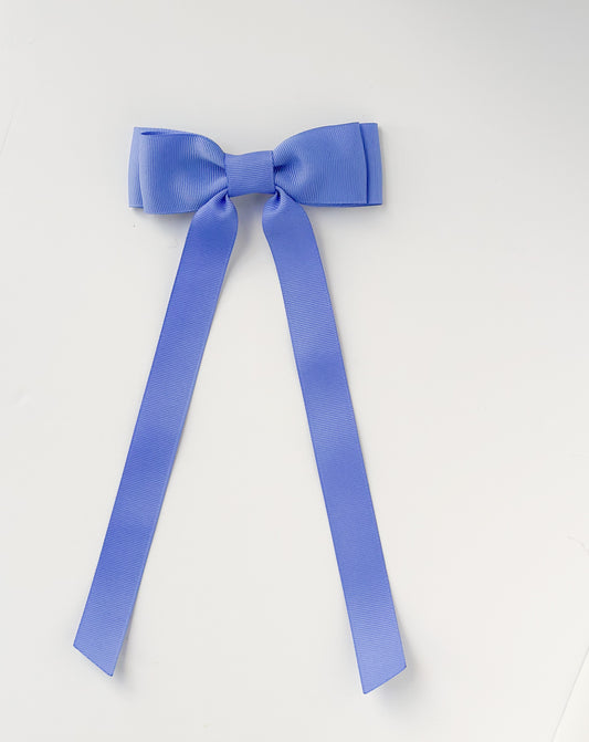 Periwinkle solid grosgrain ribbon bows