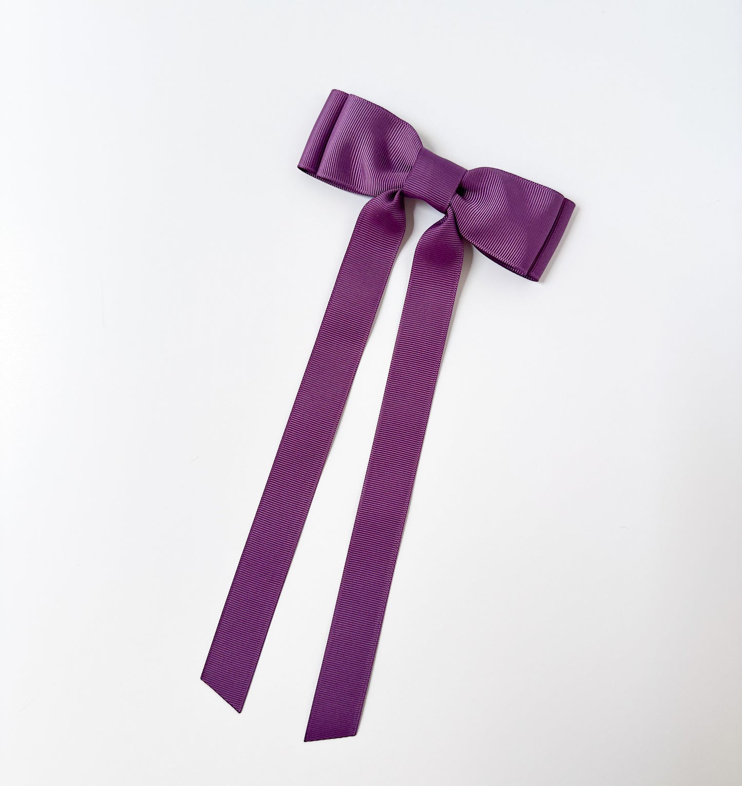 Amethyst solid grosgrain ribbon bows