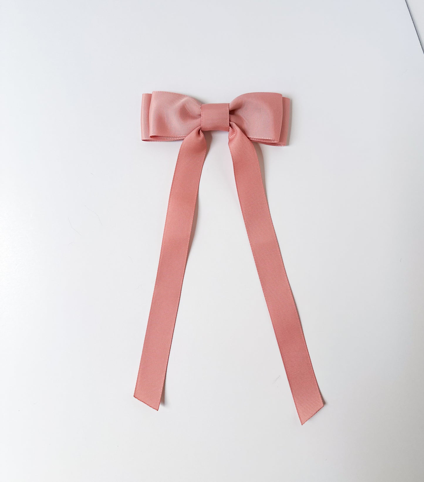 Rose Gold Pink solid grosgrain ribbon bows