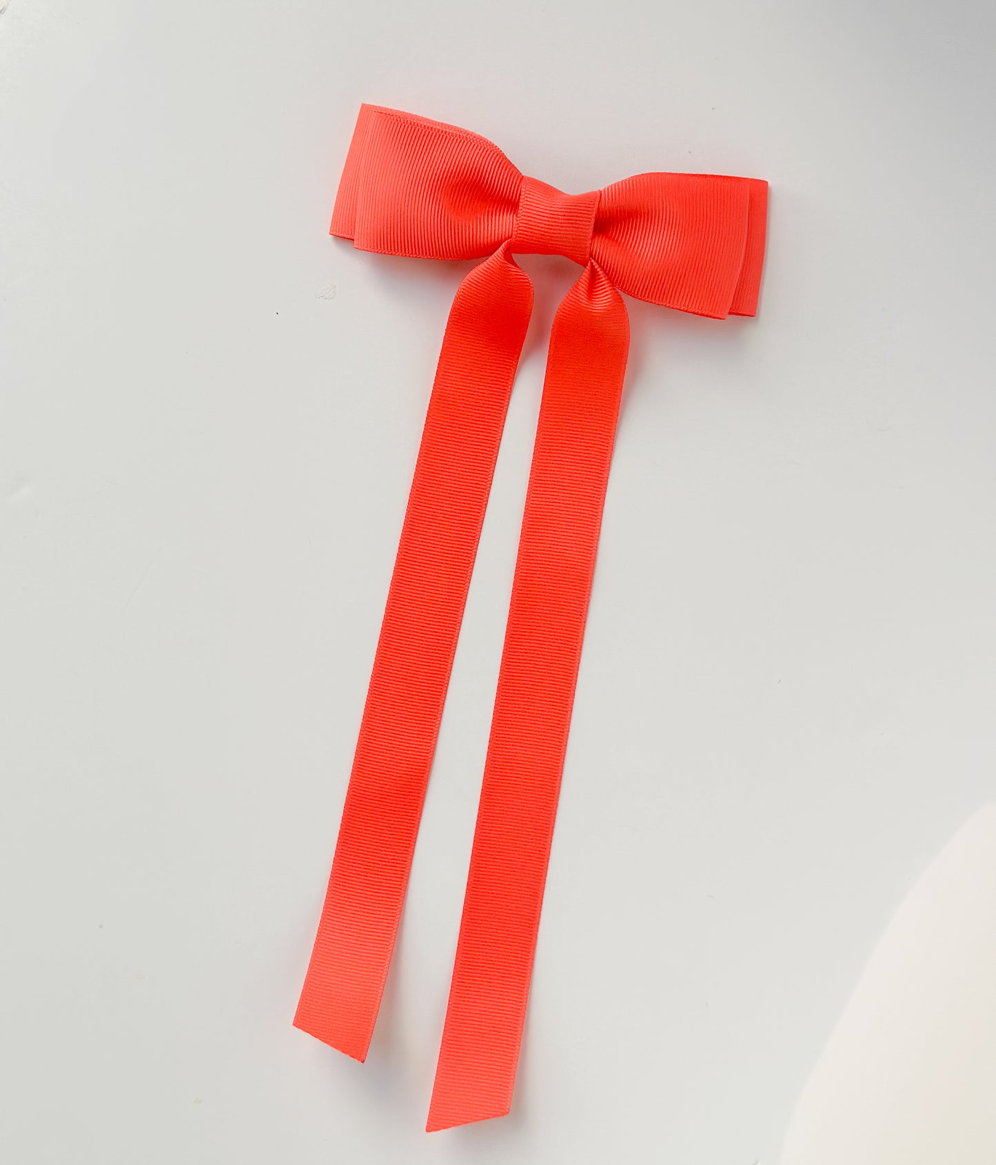 Dark Coral solid grosgrain ribbon bows