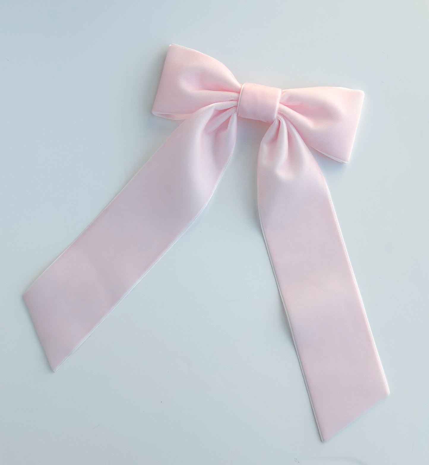 Pearl Pink Large Velvet Hair Bow