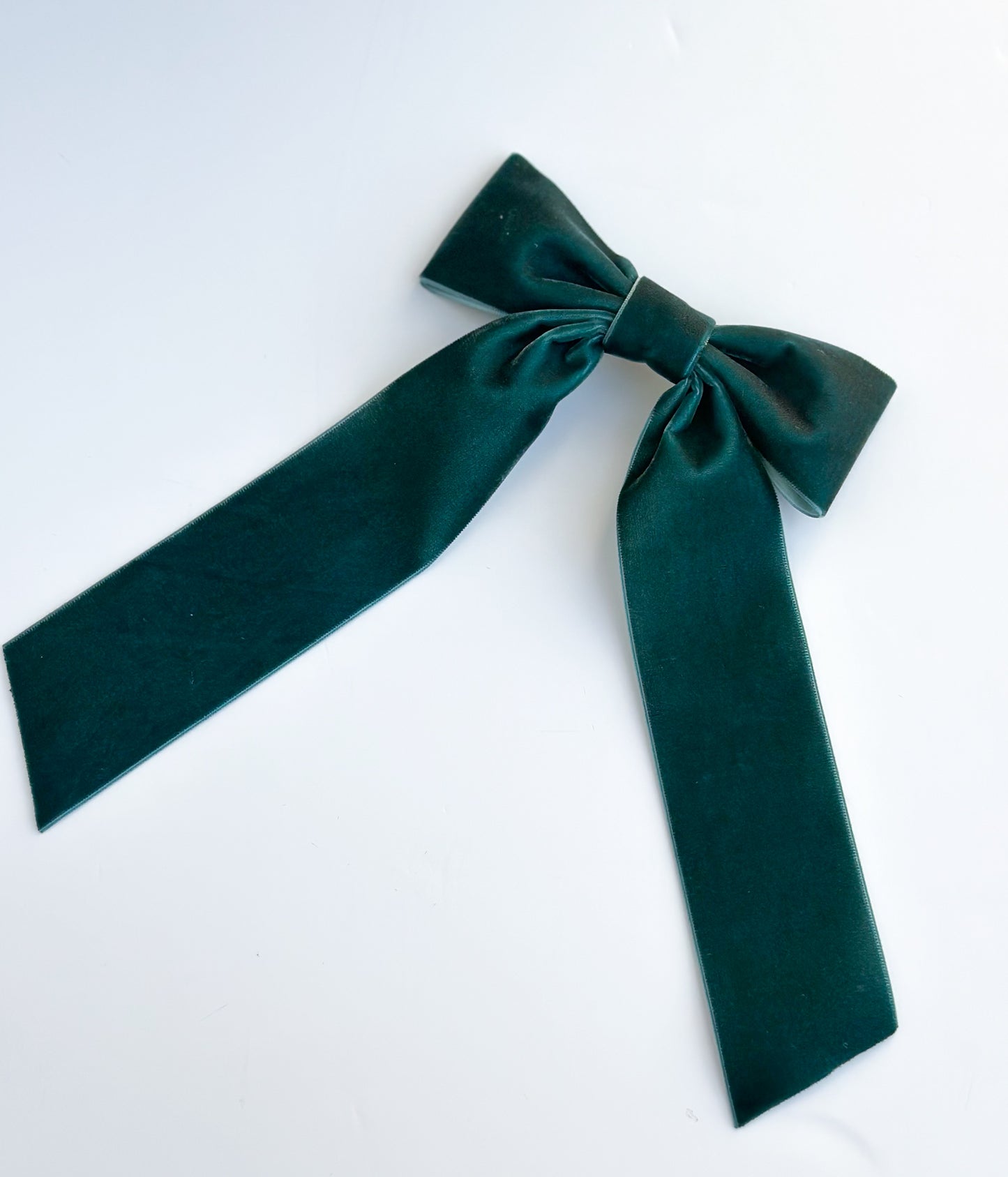 Hunter Green Large Velvet Hair Bow