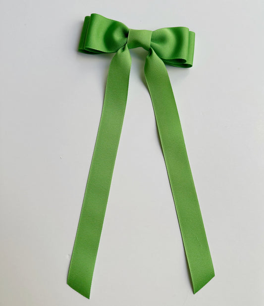 Leaf solid grosgrain ribbon bows