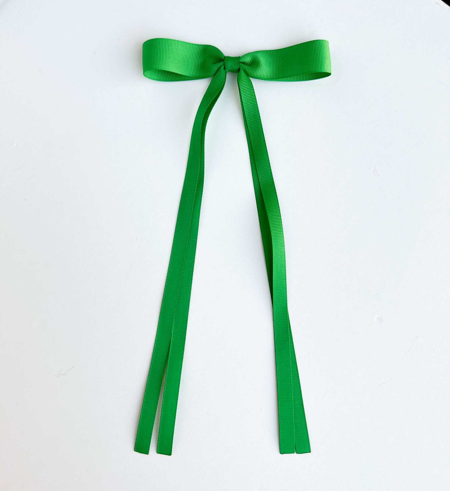 Emerald Small grosgrain multi ribbon bows