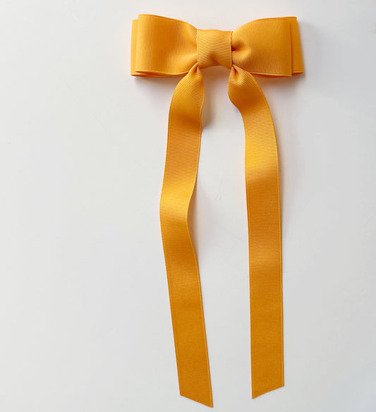 Creamsicle solid grosgrain ribbon bows