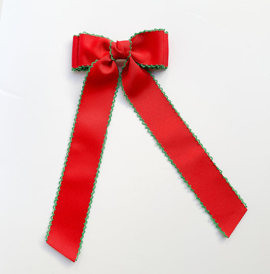 Holiday Vibes moonstiched grosgrain ribbon bows