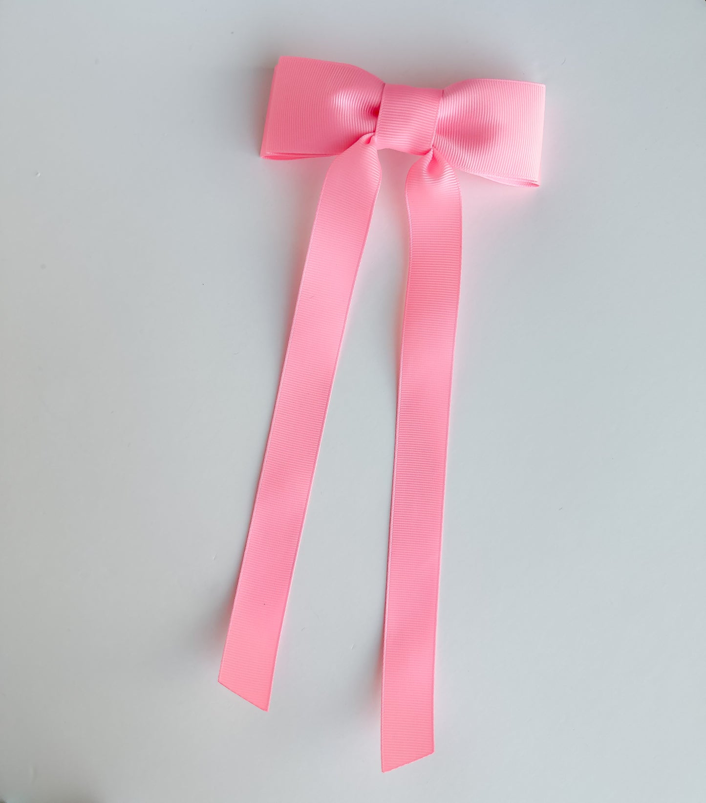 Bubble Pink solid grosgrain ribbon hair bow