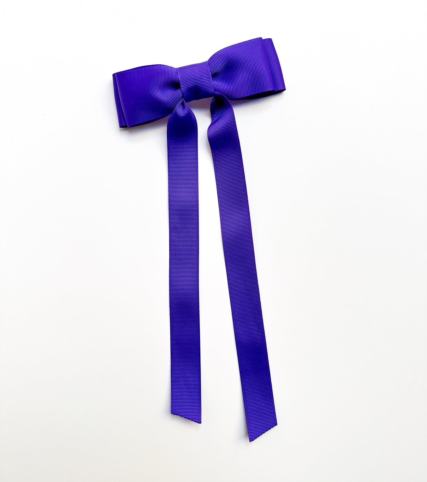 Regal purple solid grosgrain ribbon bows