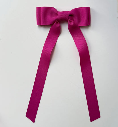 Wild Berry solid grosgrain ribbon bows