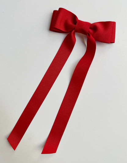 Red solid grosgrain ribbon bows