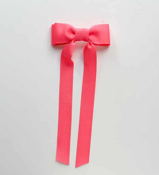 Tutti-frutti solid grosgrain ribbon hair bow