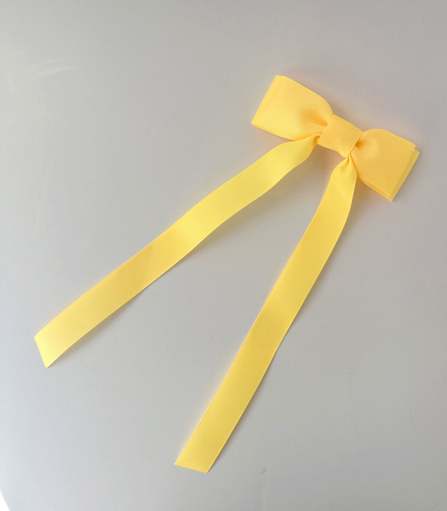 Buttercream solid grosgrain ribbon bows