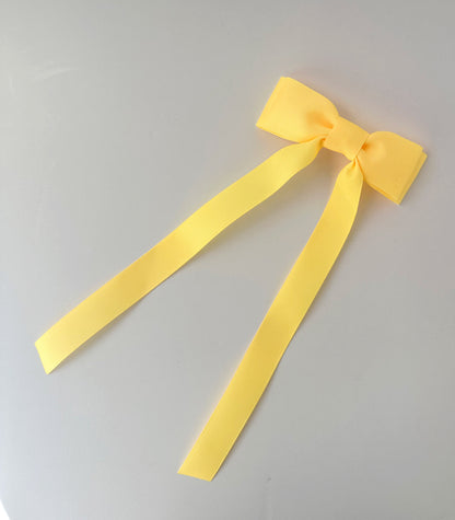 Buttercream solid grosgrain ribbon bows