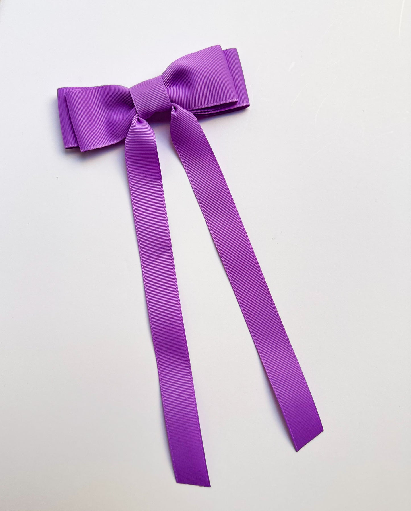 Lavender solid grosgrain ribbon bows