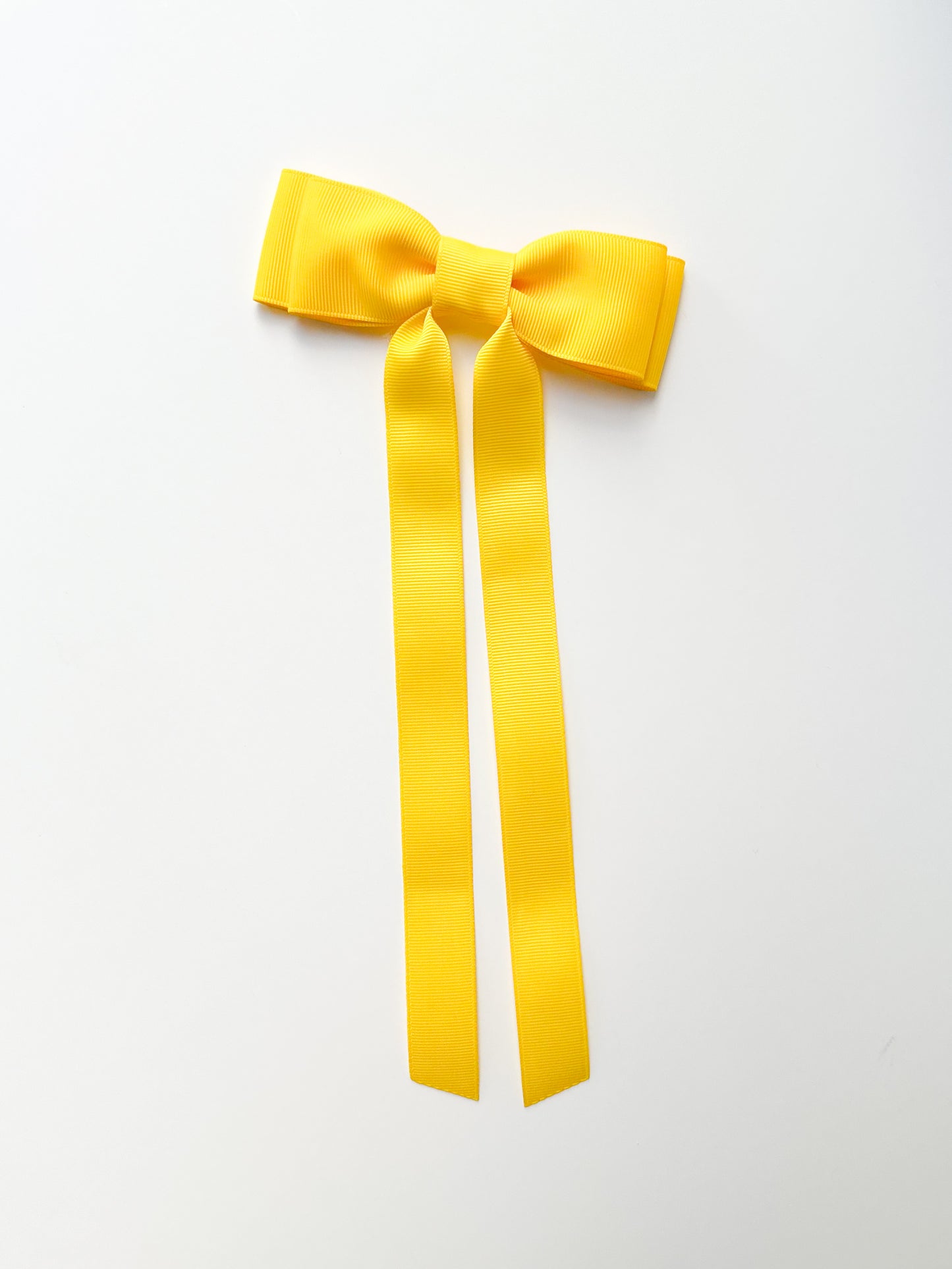 Yellow solid grosgrain ribbon bows