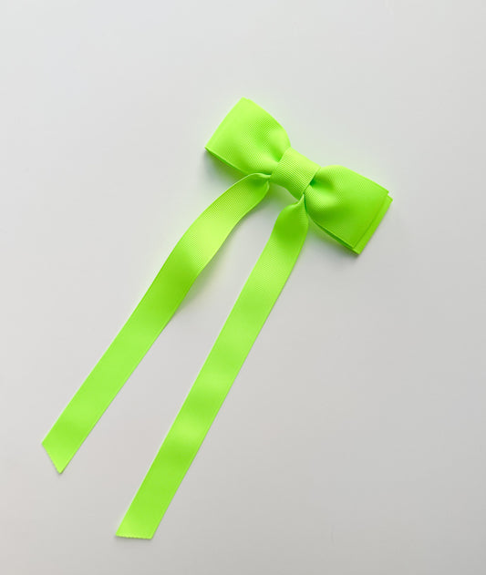 Keylime solid grosgrain ribbon bows