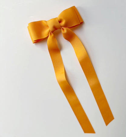 Creamsicle solid grosgrain ribbon bows