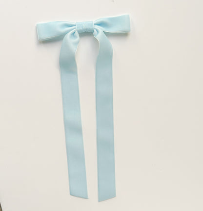 Frosty Blue  1”  velvet hair bow